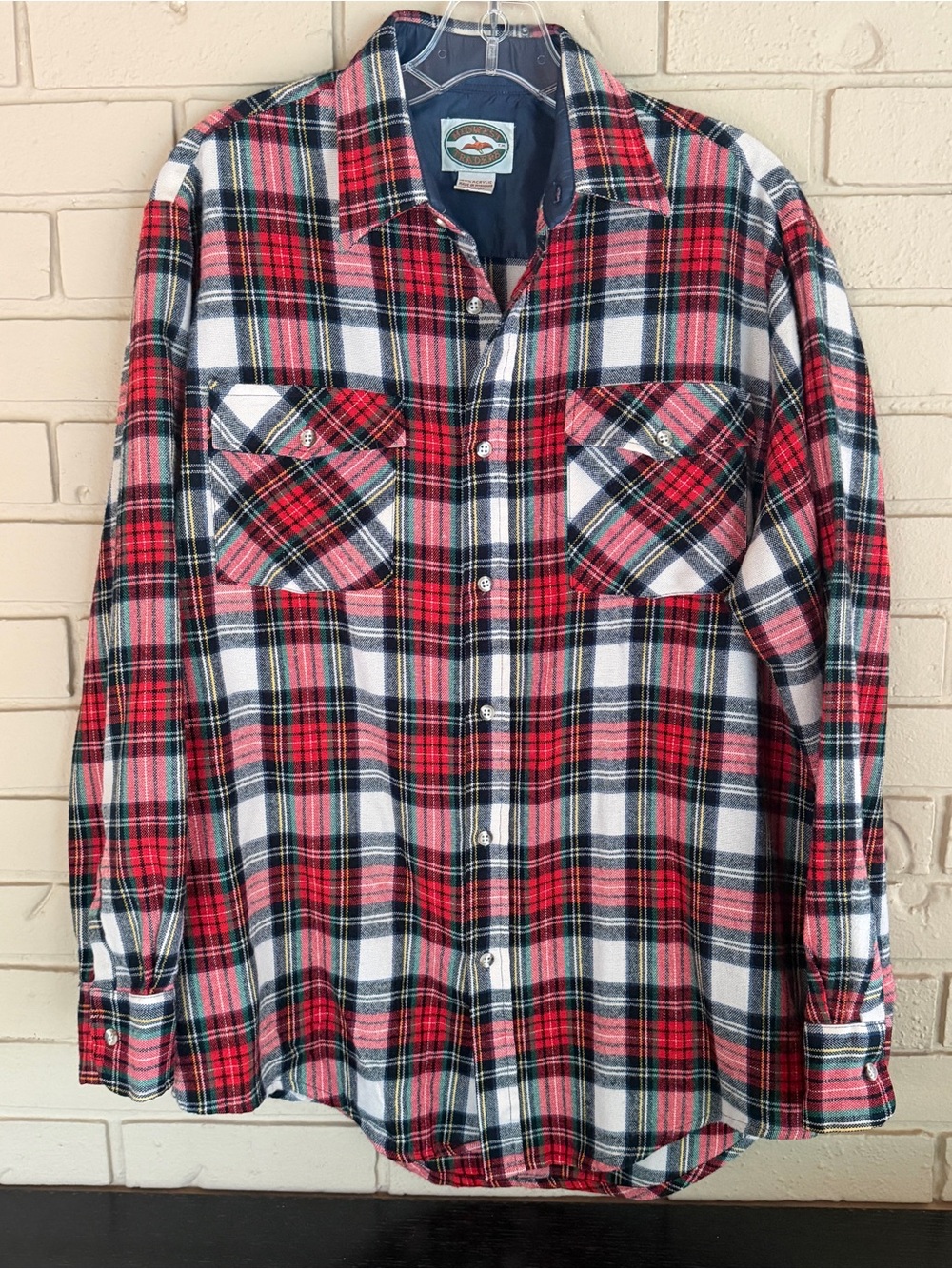 Vintage Midwest Traders Plaid Flannel Shirt Mens M Grunge Gorpcore Lumberjack